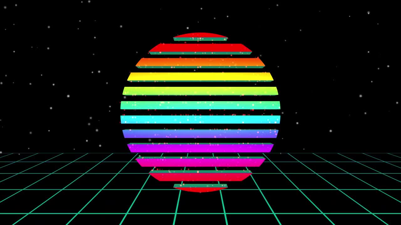 fondo abstracto retro de bucle vj