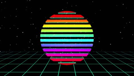 fondo abstracto retro de bucle vj