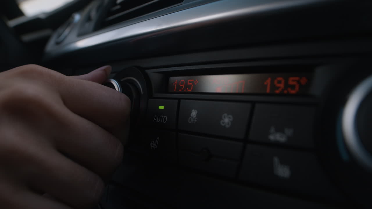 Adjusting the car's air conditioning