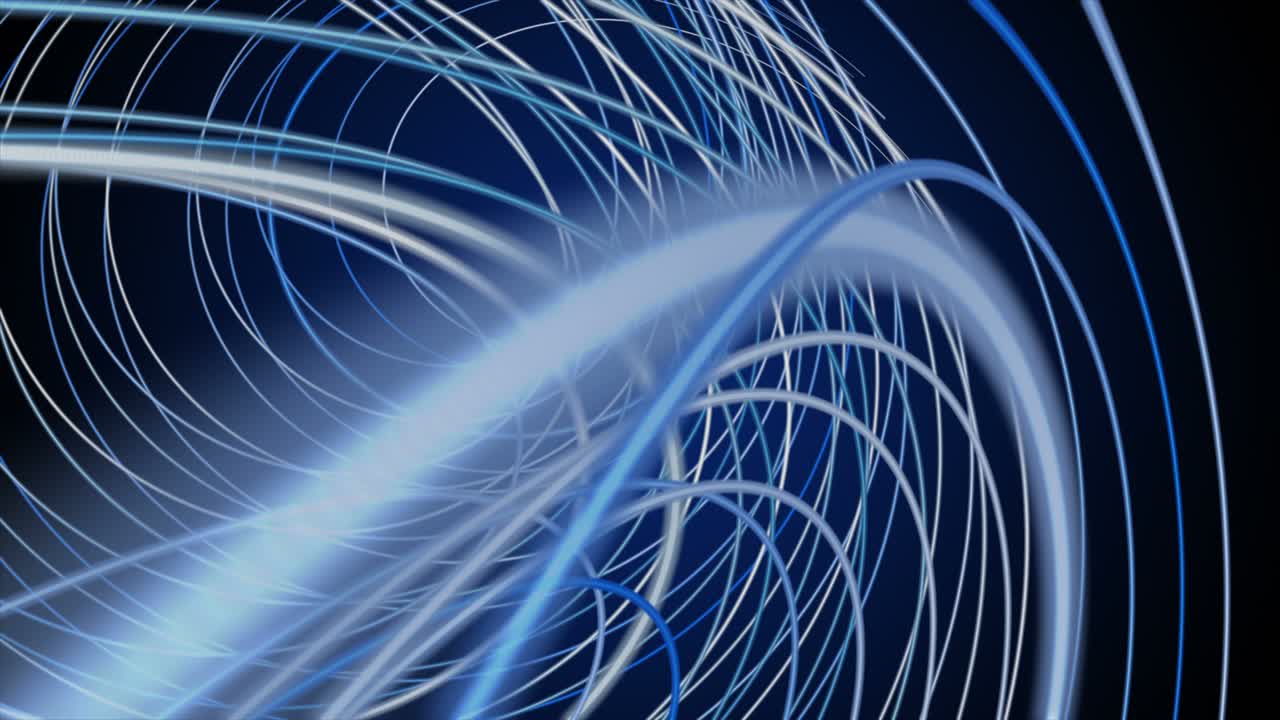 Futuristic animation with stripe wave object in slow motion, 4096x2304 loop 4K
