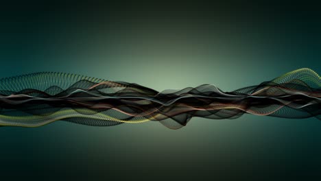 animación fantástica con objeto de onda de partículas en cámara lenta y espacio para texto, 4096x2304 bucle 4k