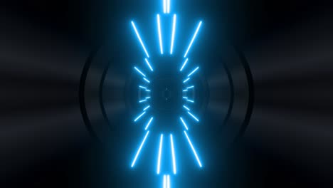 neon blue tunnel 3d graphic design
