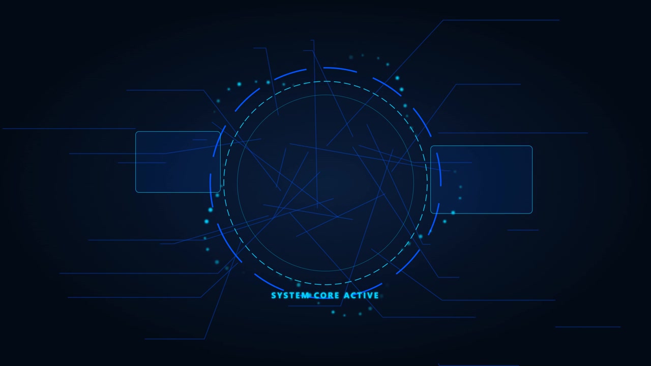 Digital HUD Interface with System Core Active Text
