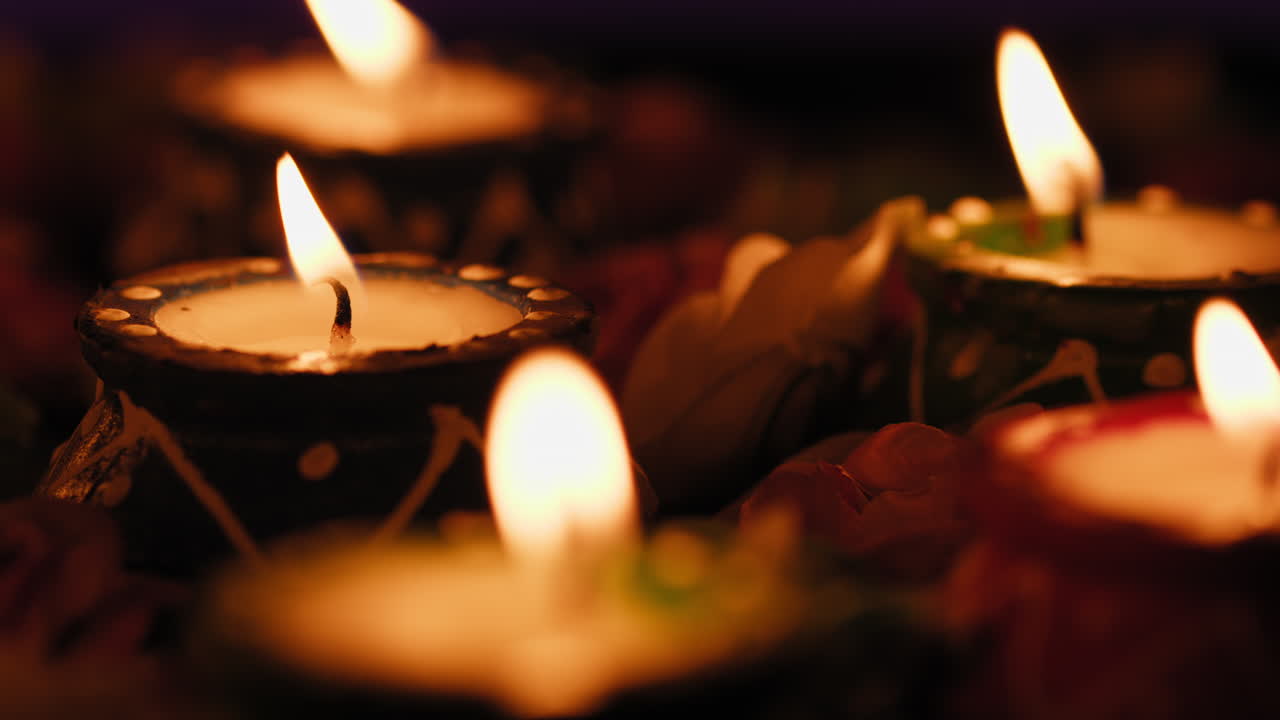 Candele notturne per la festa indiana di Diwali