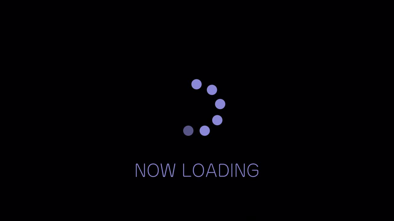 "Now Loading" Motion Graphics Black Background