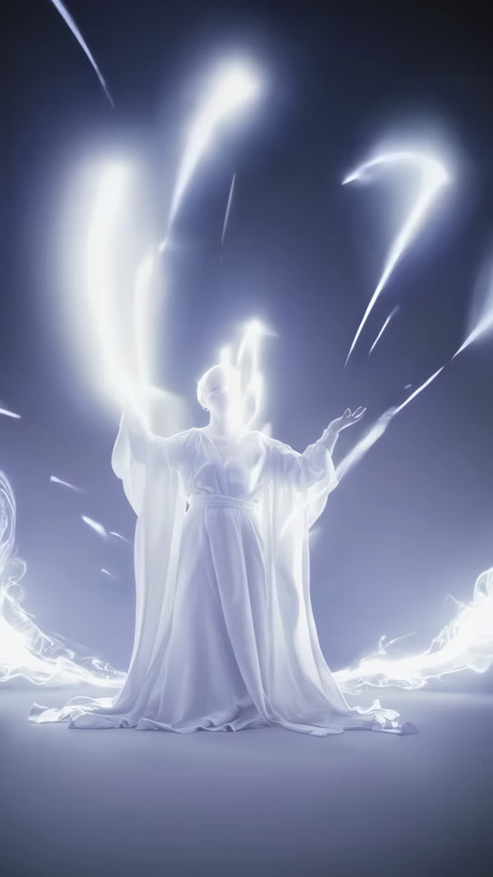 Angel Figure in Radiant Light