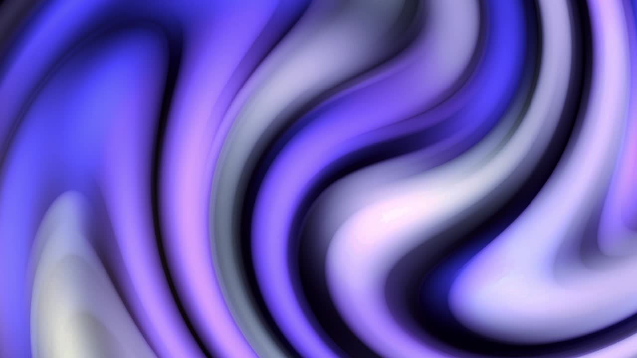 Creative abstract purple background with liquid abstract gradient bright twisted lines, seamless loop. Stock animation. Colored pulsating wavy stripes