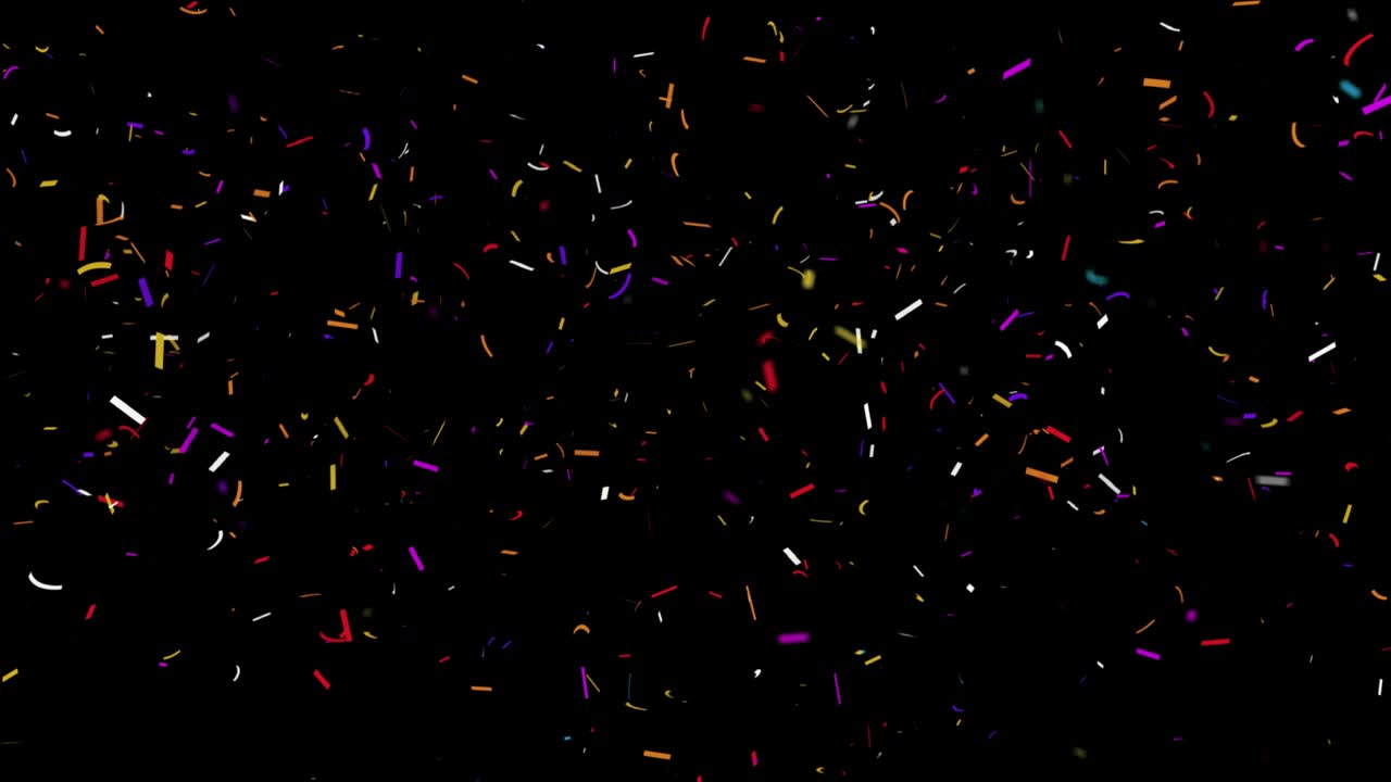 Colorful Confetti particles Shape Falling on green screen Loop Animation
