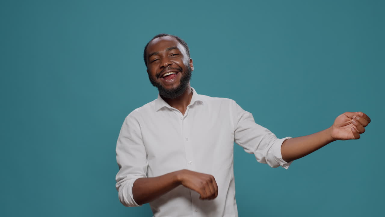 Man dancing in studio