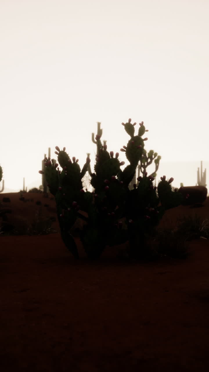 una gran planta de cactus en el desierto