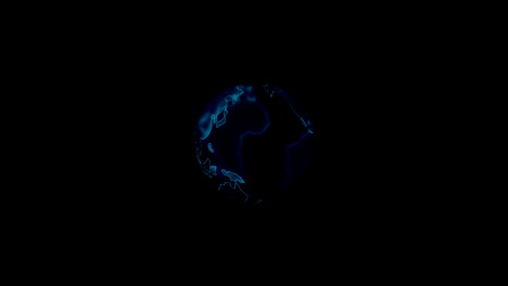 digital earth rotating global network concept 3d animation