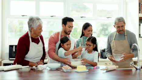 cooking, happy and teaching with big family
