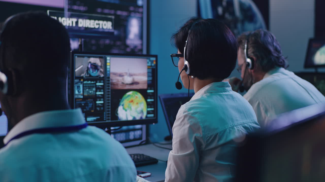 Space Mission Control Room