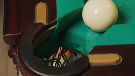 pool table pocket close-up