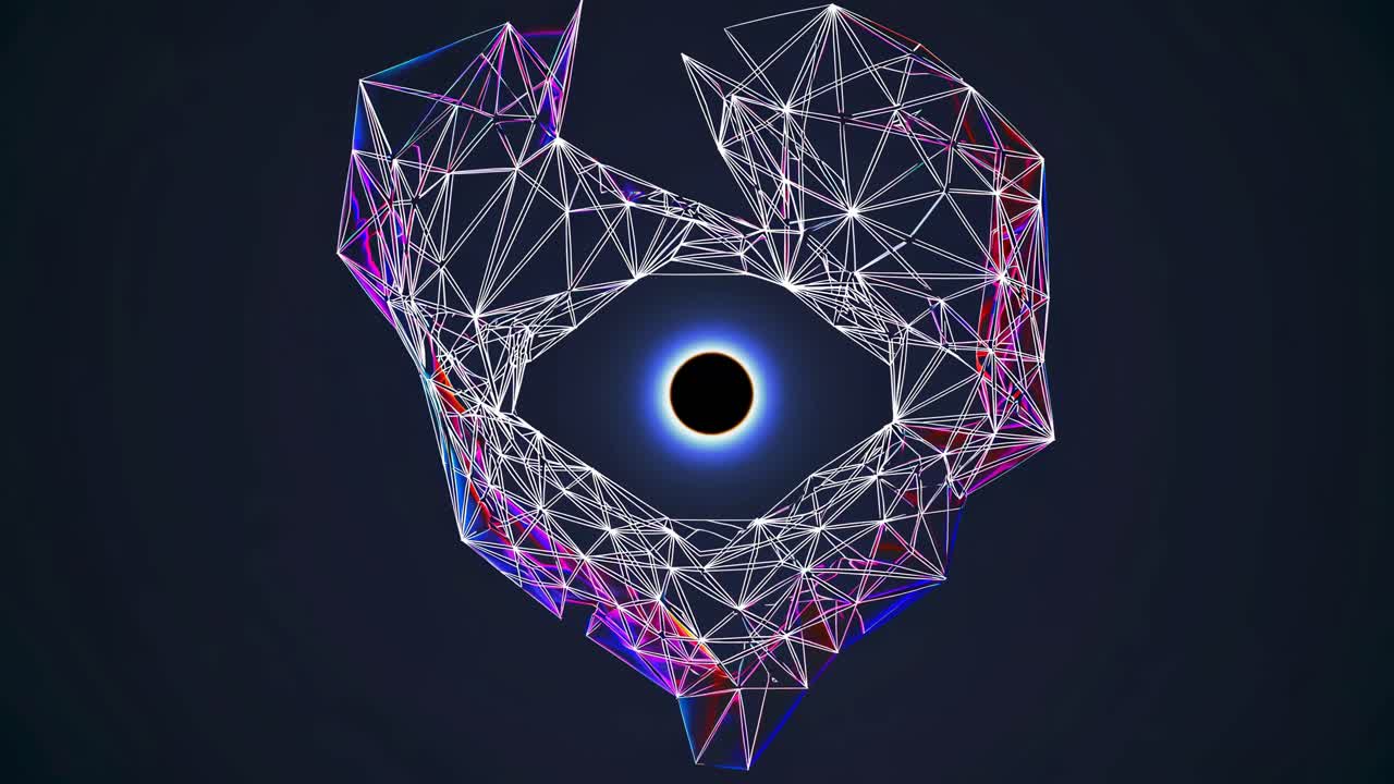 Abstract Polygonal Black Hole Art