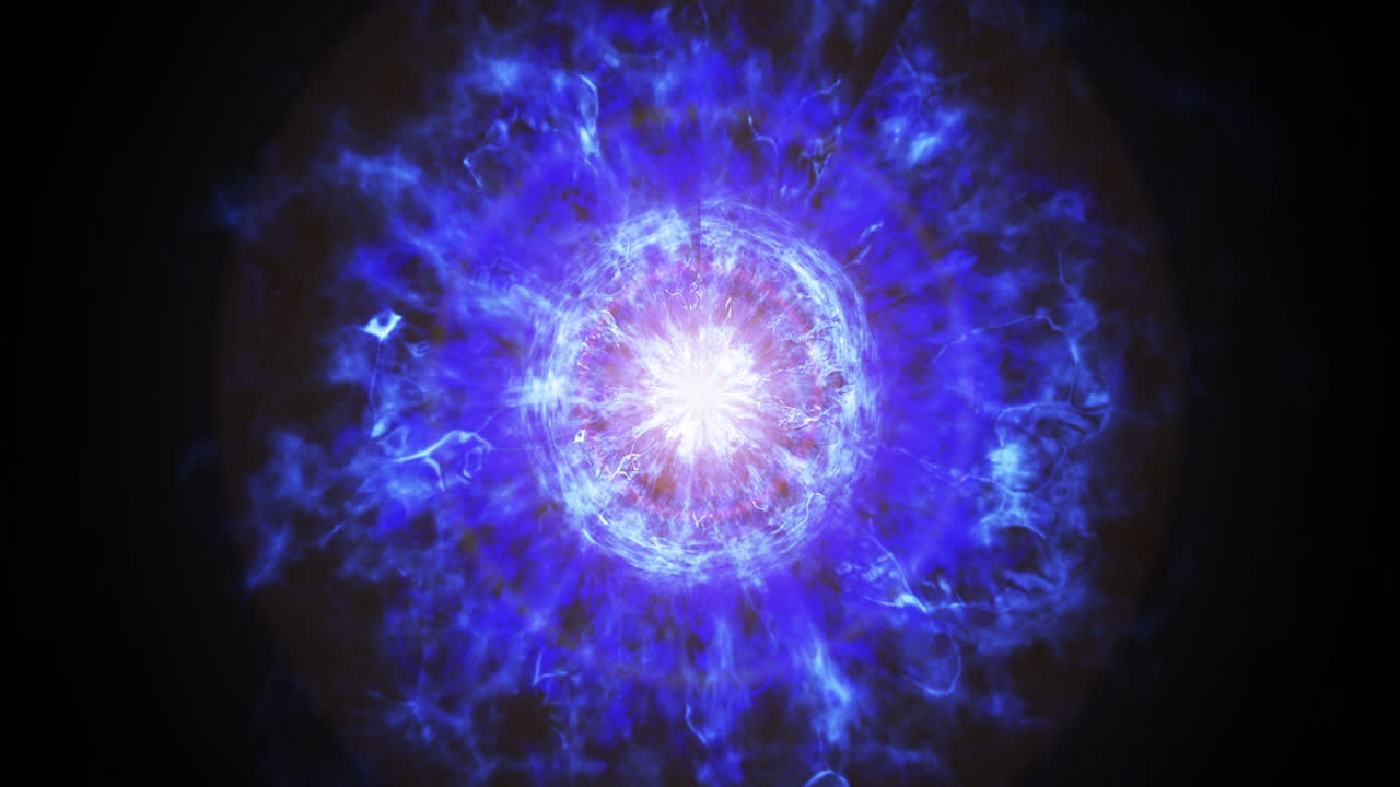 explosión de energía azul abstracta