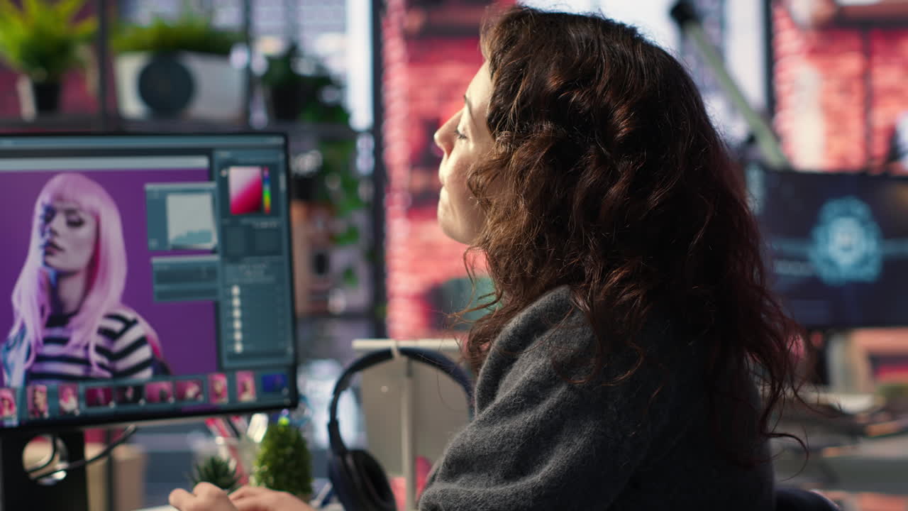 Photographer using AI program turning text prompt into photos