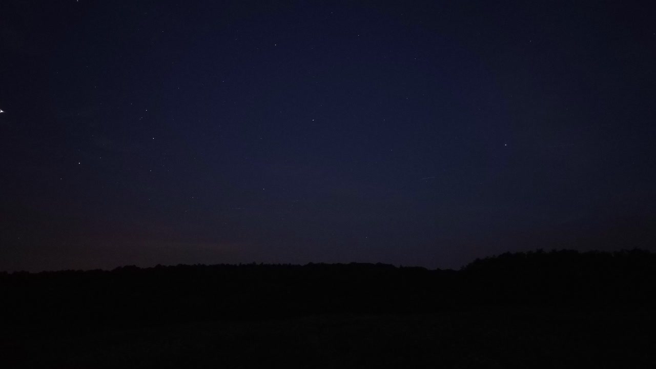 시골 밤하늘의 모션 시간 경과