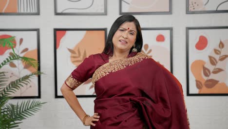 annoyed indian woman disappointed by someone