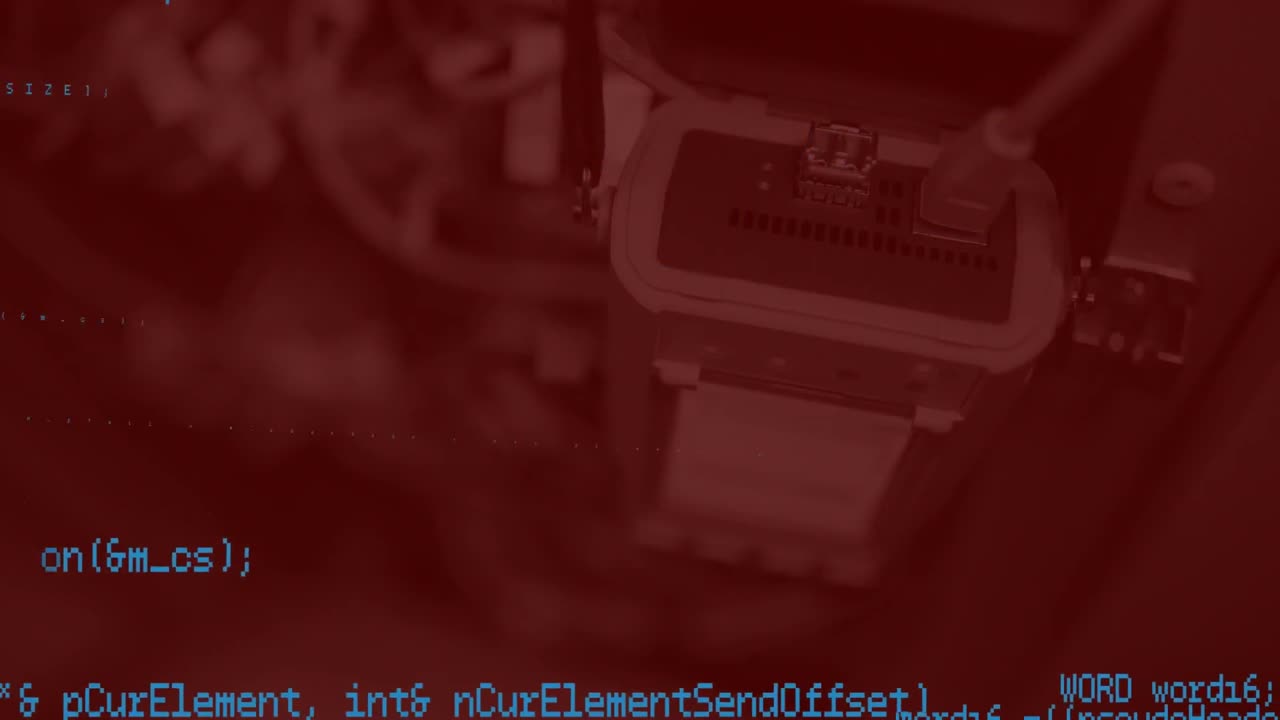 Animation of data processing against close up of a computer server