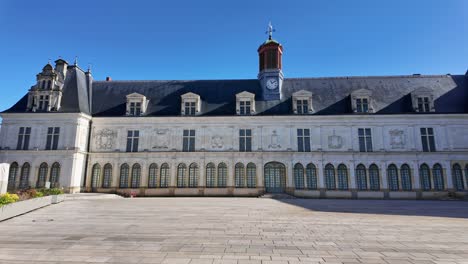 chateau-neuf castle in place de la trémoille square, laval city in france