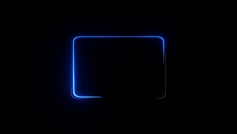 abstract neon frame. neon lights motion loops square circular motion. video animation ultra hd 4k 3840x2160