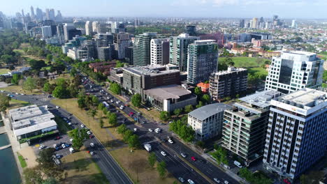 Aerial-drag-away-of-Albert-Park