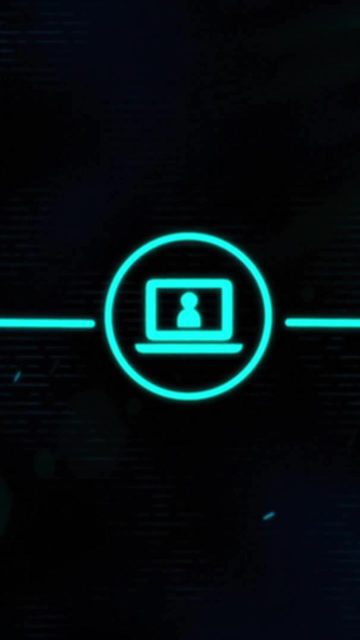 Animation of media icons over light trails