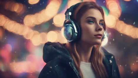 женская технология с vr гарнитурой изготовлена с помощью ai