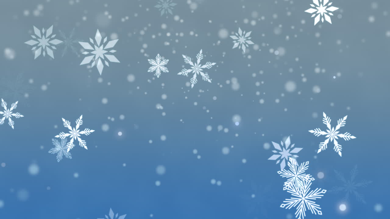 Happy New Year and Merry Christmas with white snowflakes 10