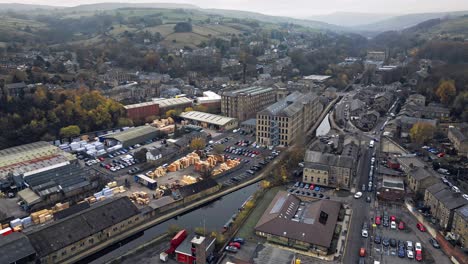 aerial view of the yorkshire pennines hills