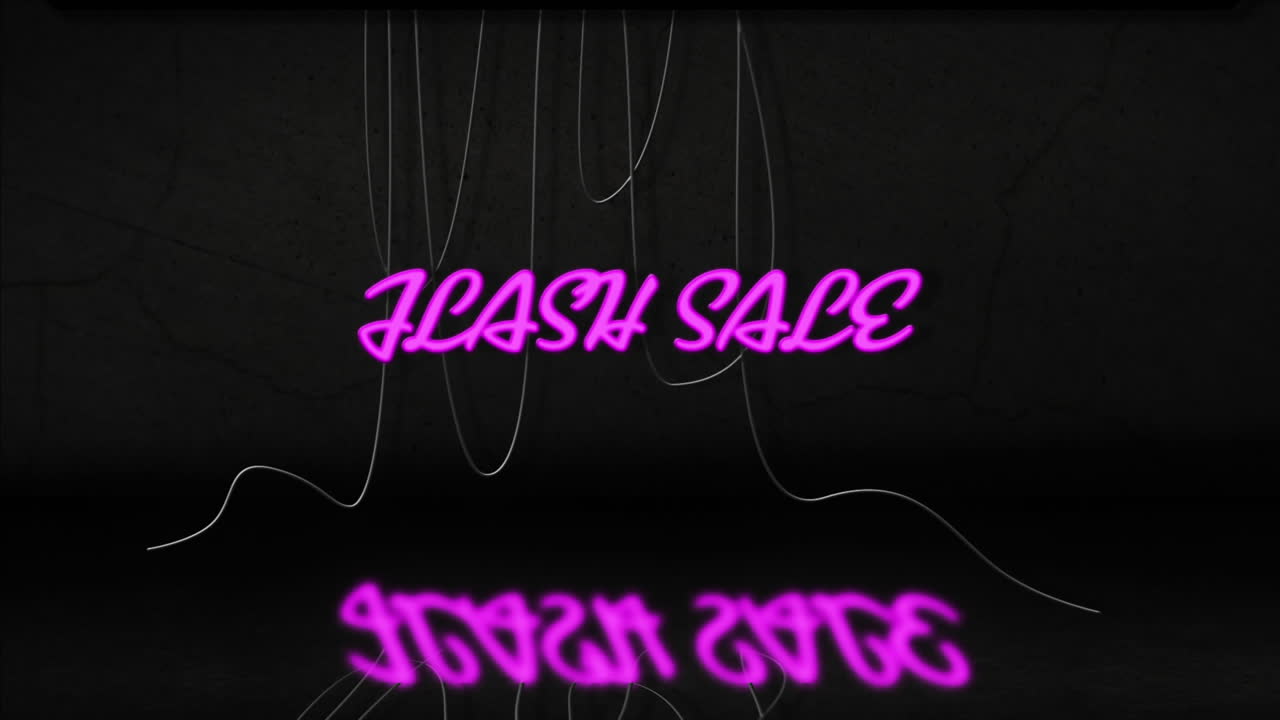 분홍색 네온 플래시 판매 텍스트