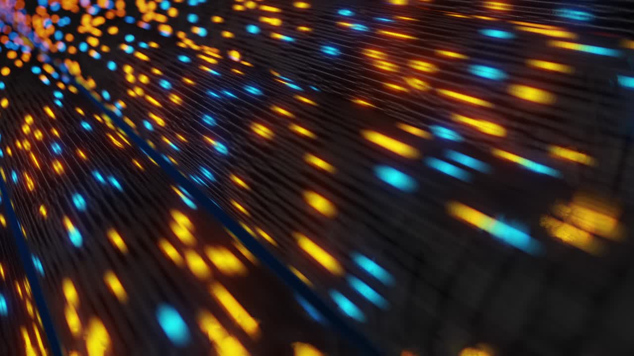 Big data cloud computing internet of things IOT AI network technology. Seamless loop 4K VJ background.