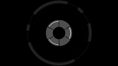 Video graphic background component. Abstract round animation.