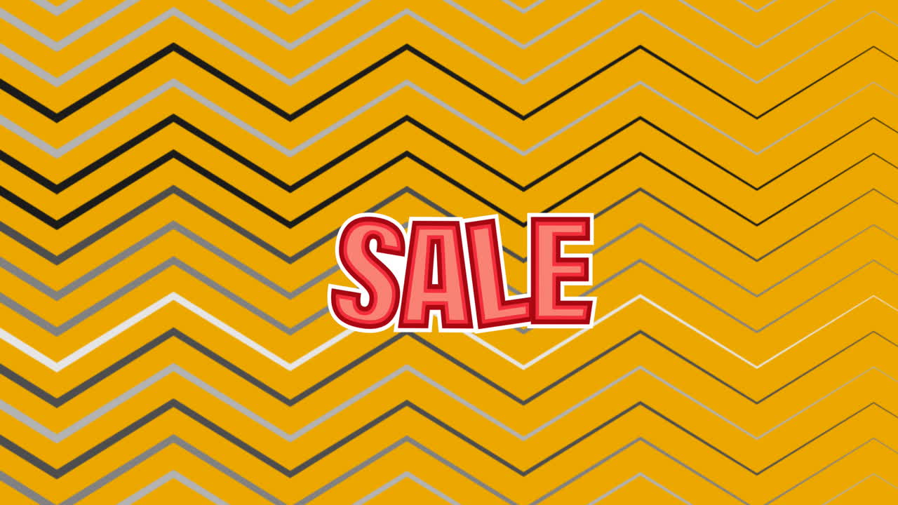 animación del texto de venta en fondo naranja