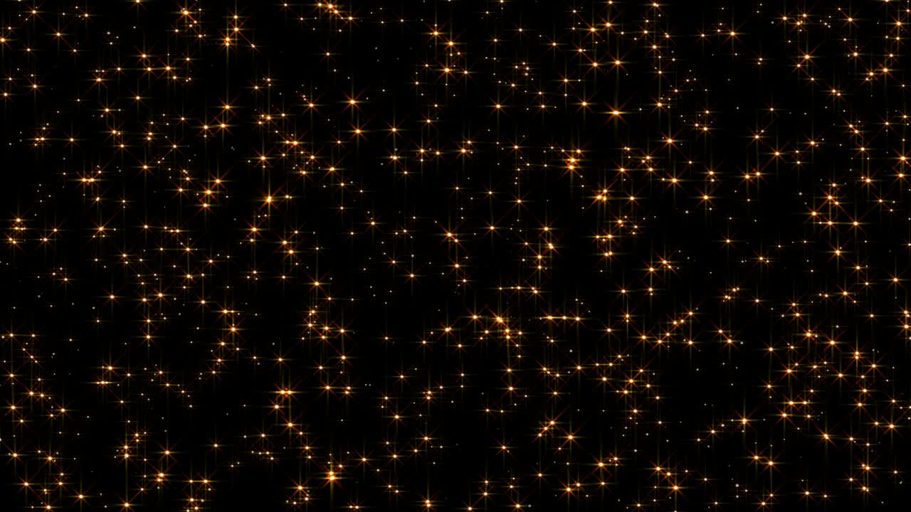 Stelle dorate scintillanti in 4K