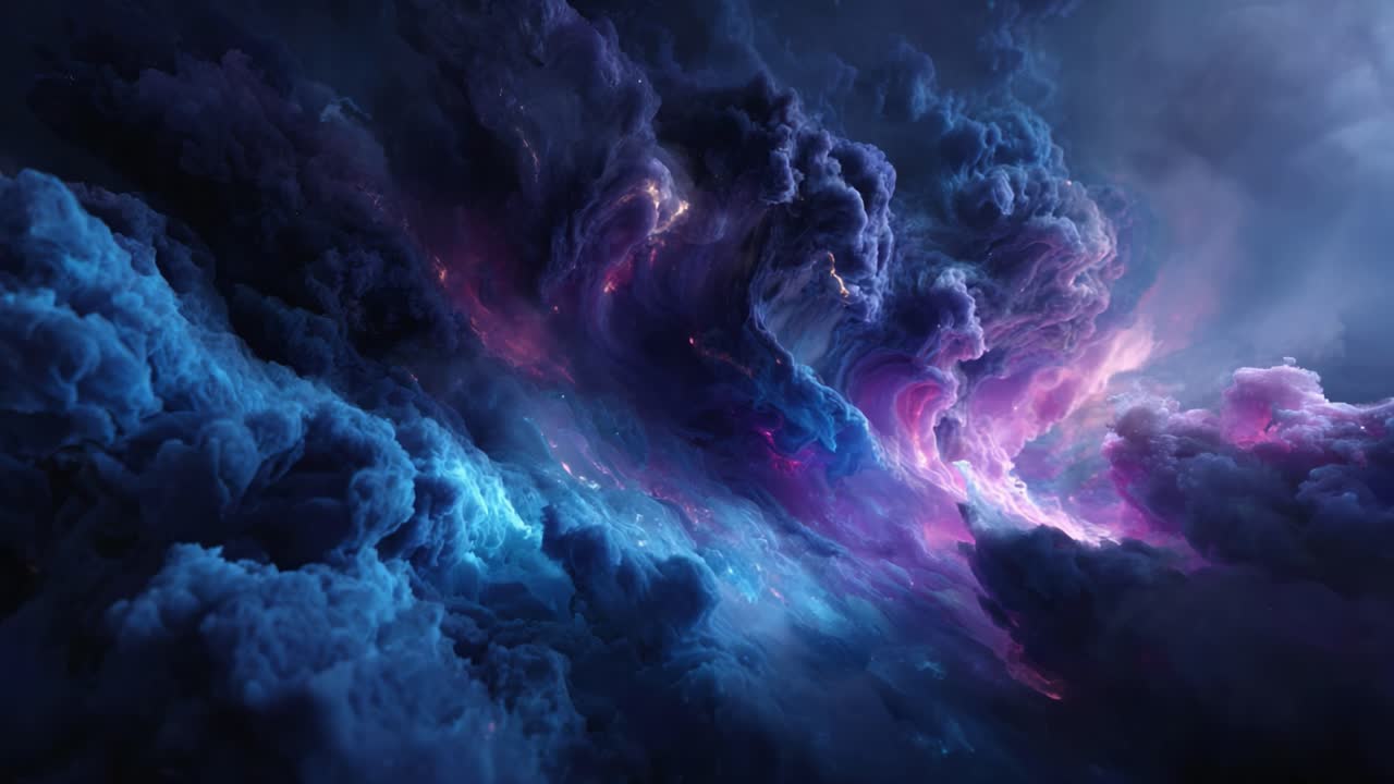 A Stunning Cosmic Transformation: Captivating Visuals of Dynamic Nebulae Evolving Through Colors and Light in a Celestial Dreamscape of Astral Beauty