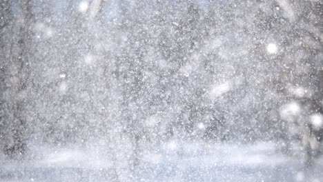 Winterlandschaft-Bei-Schneefall.-Abstrakter-Hintergrund-Für-Winterweihnachten-In-Superzeitlupe.