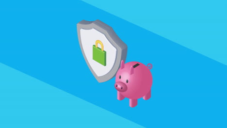 dinero dólares financieros con cerdo
