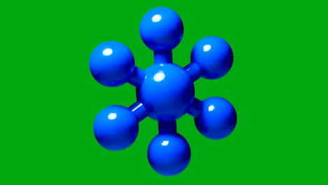 molecule model isolated. looped rotation.