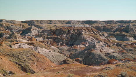 Landschaft-In-Alberta-Von-Felsen-In-Badlands