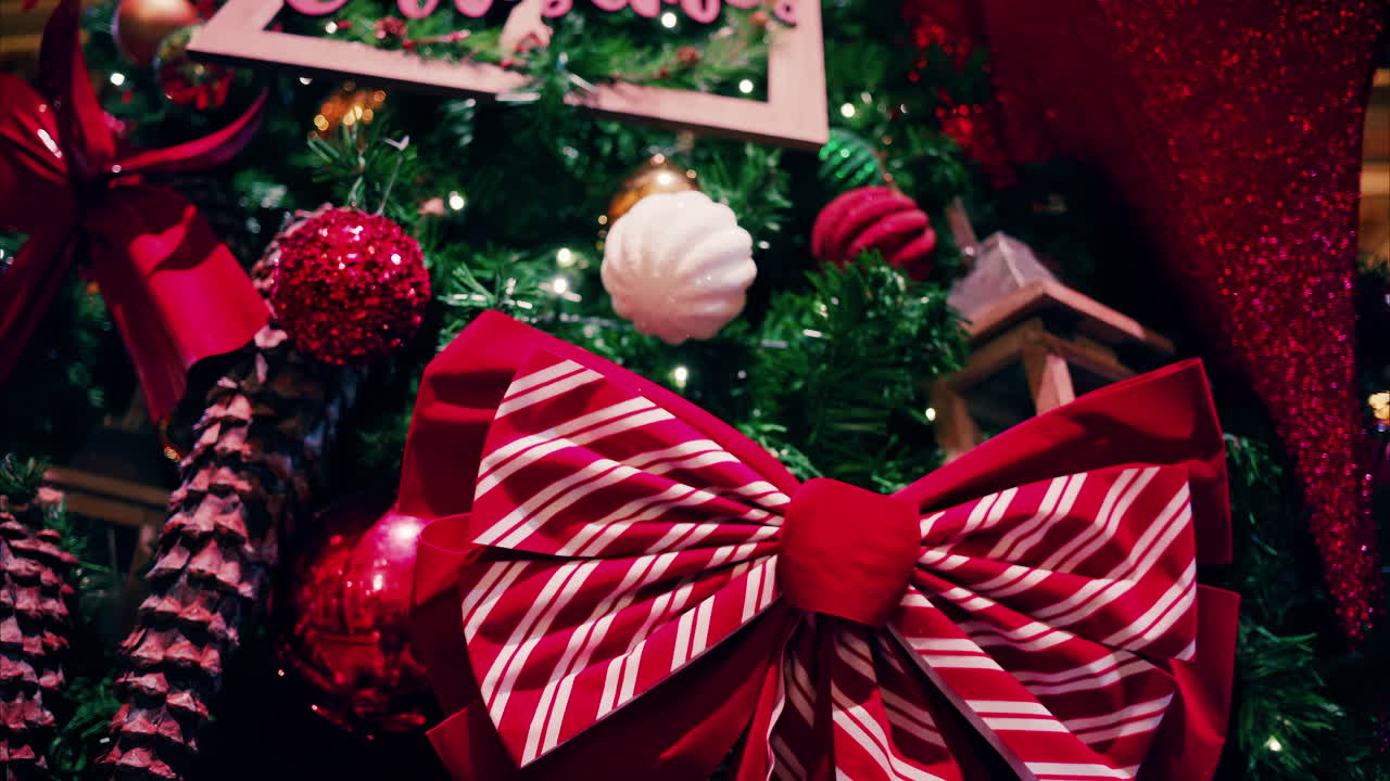 The decorated Christmas tree inside the Monte Carlo Casino in Monaco
