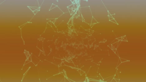 animación de puntos conectados con líneas que forman formas geométricas sobre un fondo de gradiente