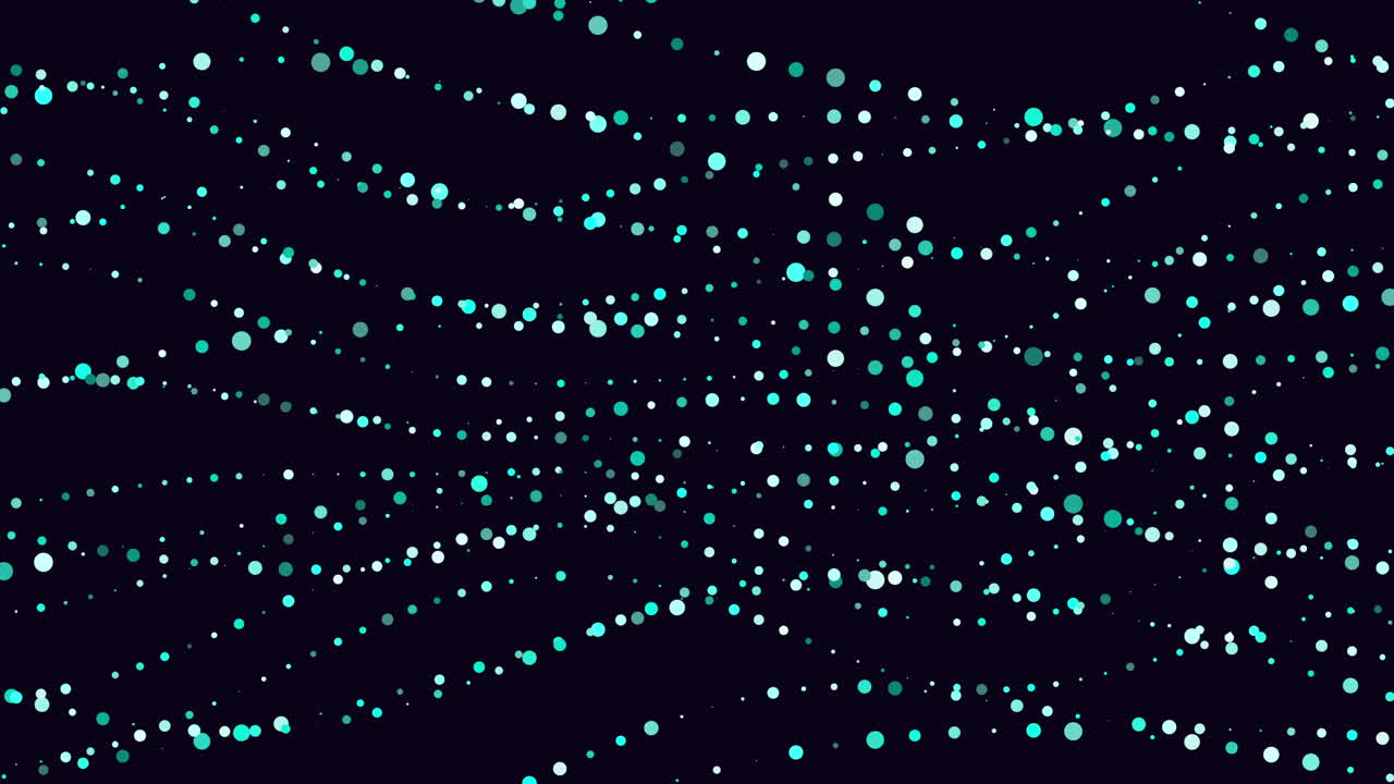 Abstract dots pattern with waves effect on black gradient
