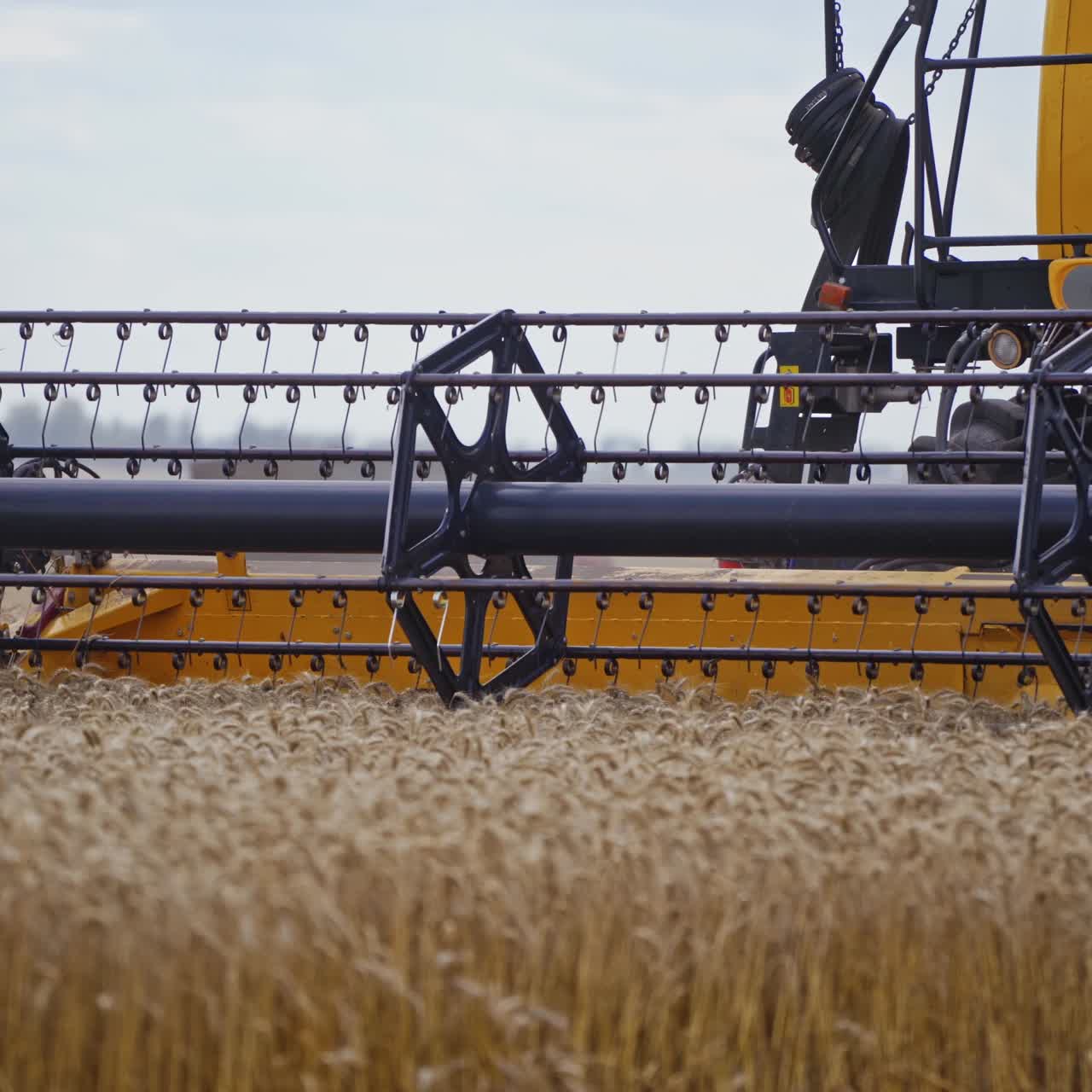 Harvesting of field with combine