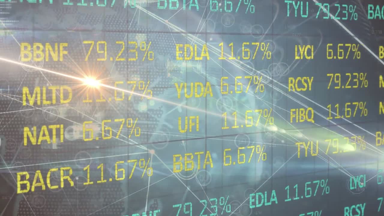 dna 줄기 애니메이션 이진 기호로 연결 네트워크의 애니메이션