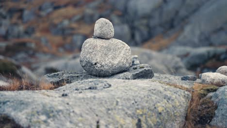 A-close-up-shot-of-the-stone-cairns