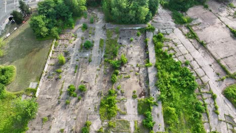 aerial view of old industrial area near smith street in perth amboy, new jersey