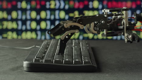 robot typing on a keyboard