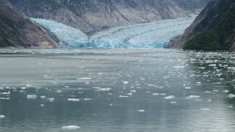 Dawes Glacier, Endicott Arm fjord, Alaska. Wide shot of the frozen landscape.